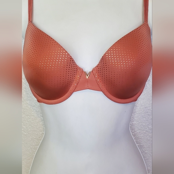 32D Victoria's Secret Lined Perfect Cover Seamless Bra in Canyon Rose - Picture 3 of 7